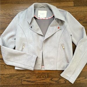 Anthropologie gray suede jacket